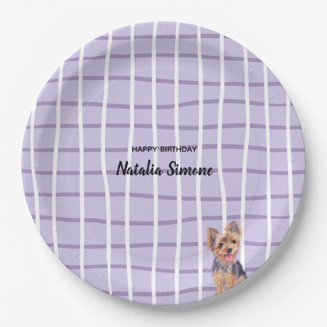 Assiettes En Carton Plaque de marionnettes - Yorkie (Devant)
