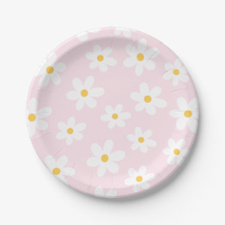 Assiettes En Carton Plaque de marmite rose et blanc