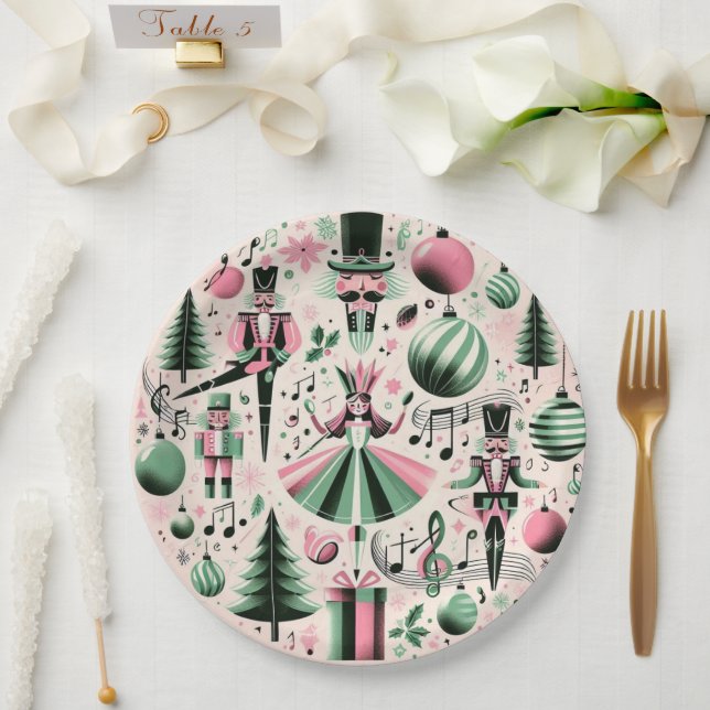 Assiettes En Carton Plaque de Noël (Mariage)