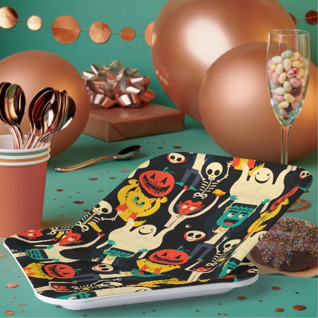 Assiettes En Carton Plaque de papier (Multi)