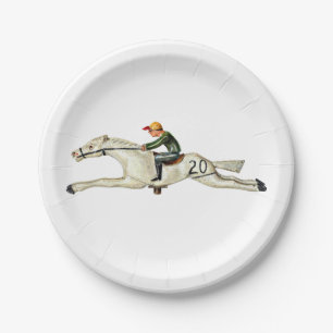 ASSIETTES EN CARTON PLAQUE DE PAPIER À COURSE CHEVAL