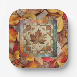 Assiettes En Carton Plaque de papier à feuilles d'automne