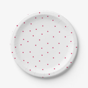 Assiettes En Carton Plaque de papier à jetable Polkadot rouge