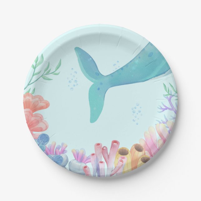 Assiettes En Carton Plaque de papier à queue de baleine (Devant)