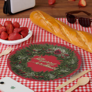 Assiettes En Carton Plaque de papier à serrure de Noël