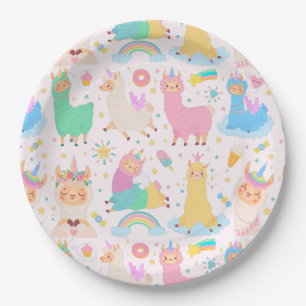 Assiettes En Carton Plaque de papier Alpaca/Llama
