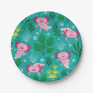 Assiettes En Carton Plaque de papier Axolotl