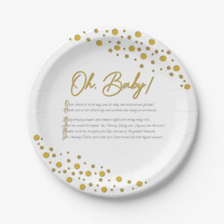 Assiettes En Carton Plaque de papier baby shower