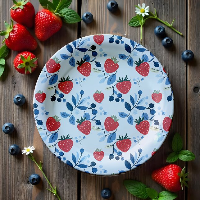 Assiettes En Carton Plaque de papier Baby shower Berry Sweet (Créateur téléchargé)