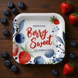 Assiettes En Carton Plaque de papier Baby shower Berry Sweet