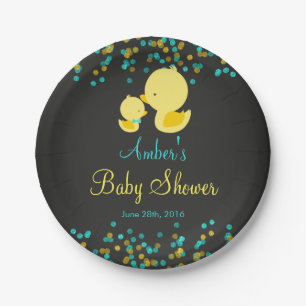 Assiettes En Carton Plaque de papier Baby shower en caoutchouc de tabl