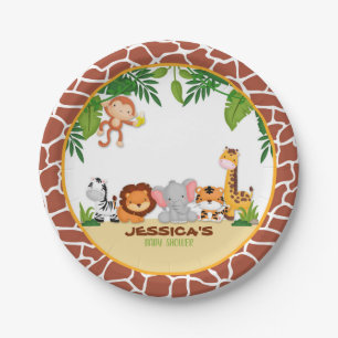 Assiettes En Carton Plaque de papier Baby shower Jungle