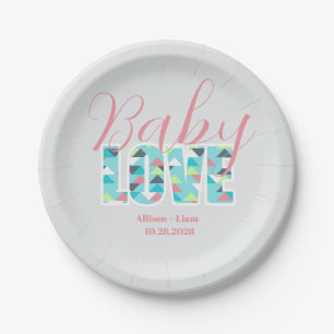 Assiettes En Carton Plaque de papier Baby shower moderne