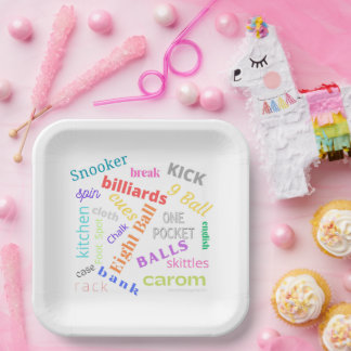 Assiettes En Carton Plaque de papier billard