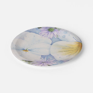 ASSIETTES EN CARTON PLAQUE DE PAPIER BLANC PANSY