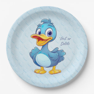 Assiettes En Carton Plaque de papier bleu canard