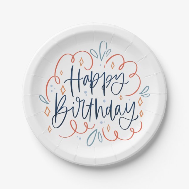 Assiettes En Carton Plaque de papier créative d'anniversaire (Devant)