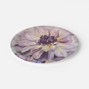 ASSIETTES EN CARTON PLAQUE DE PAPIER DAHLIA FLEURS