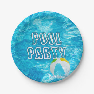 Assiettes En Carton Plaque de papier d'amusement de Pool Party
