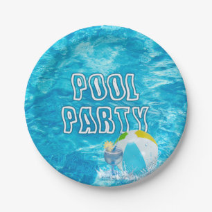 Assiettes En Carton Plaque de papier d'amusement de Pool Party