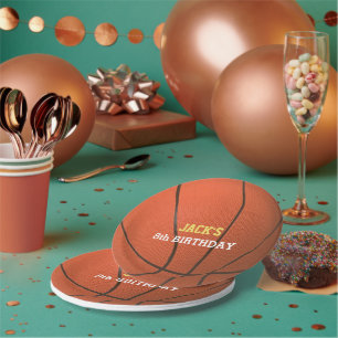 Assiettes En Carton Plaque de papier d'anniversaire de basket-ball