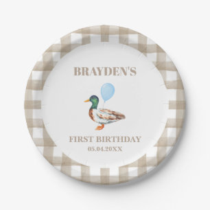 Assiettes En Carton Plaque de papier d'anniversaire de canard