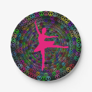 Assiettes En Carton Plaque de papier Danse pour la paix