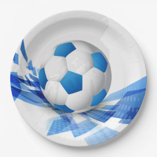 Assiettes En Carton Plaque de papier de balle de soccer