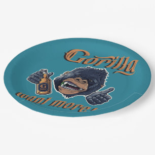Assiettes En Carton Plaque de papier de bière Gorilla