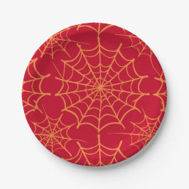 Assiettes En Carton Plaque de papier de conception web Spider