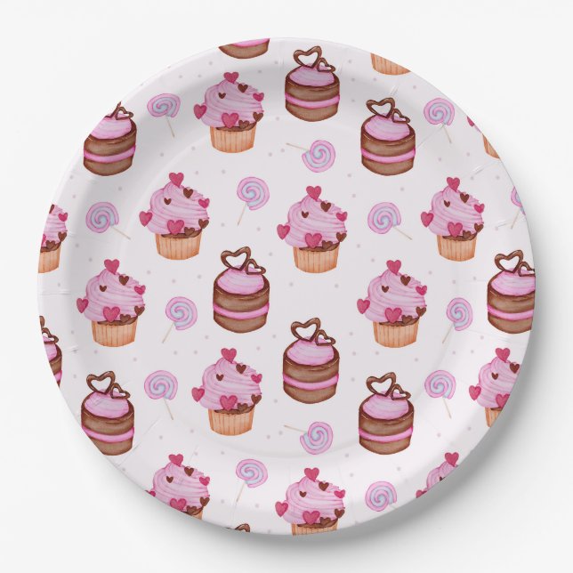 Assiettes En Carton Plaque de papier de friandises (Devant)