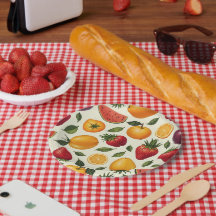 Plaque de papier de fruits