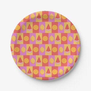 Assiettes En Carton Plaque de papier de fruits d'été