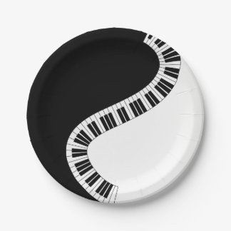 Assiettes En Carton Plaque de papier de musique piano