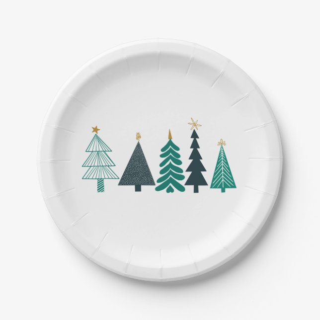 Assiettes En Carton Plaque de papier de Noël (Devant)