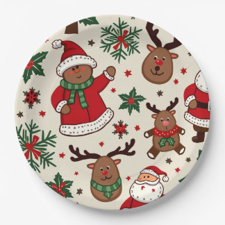 Assiettes En Carton Plaque de papier de Noël