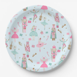 Assiettes En Carton Plaque de papier de Noël rose caillou