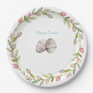 Assiettes En Carton Plaque de papier de Pâques 9" ronde