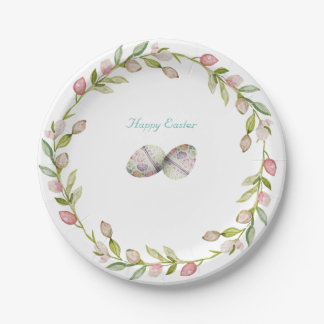 Assiettes En Carton Plaque de papier de Pâques ronde 7"