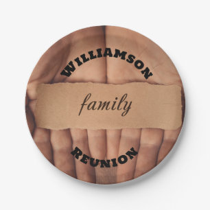 Assiettes En Carton Plaque de papier de réunion familiale personnalisa