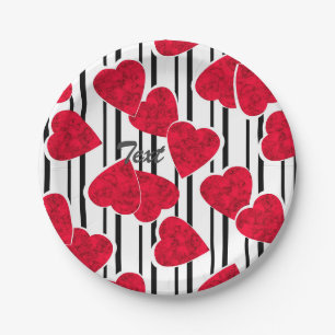Assiettes En Carton Plaque de papier de Saint Valentin