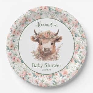 Assiettes En Carton Plaque de papier de vache Peach Highland