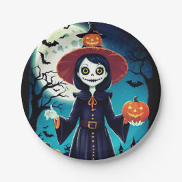 Assiettes En Carton Plaque de papier d'Halloween Scarecrow