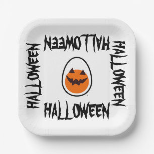 Assiettes En Carton Plaque de papier d'oeuf d'Halloween