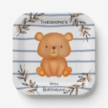 Plaque de papier d'ours personnalisée