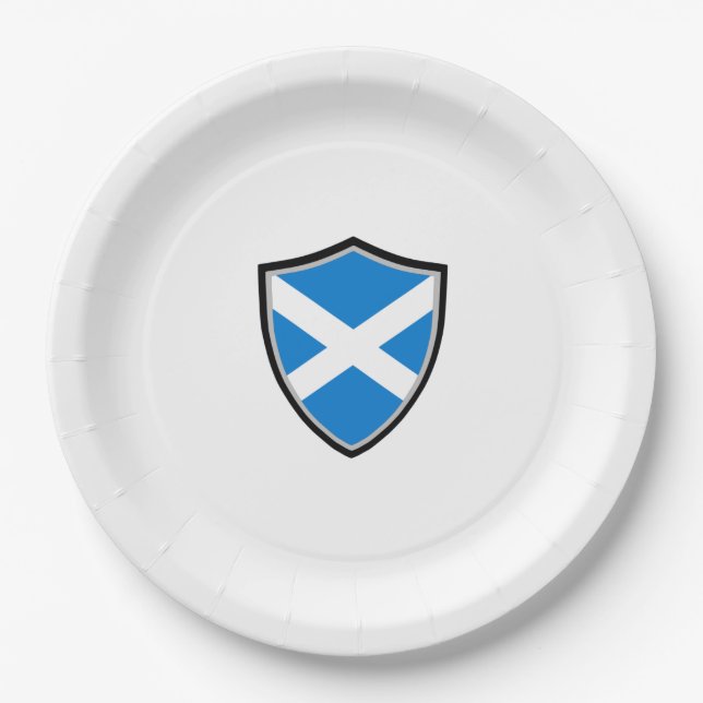 Assiettes En Carton Plaque de papier drapeau écossais (Devant)