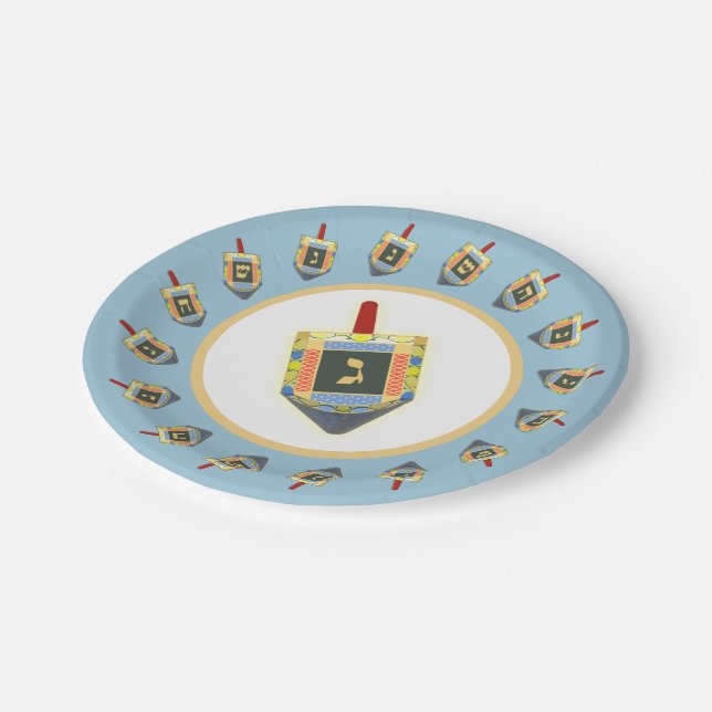 Assiettes En Carton Plaque de papier Dreidles (Angle)