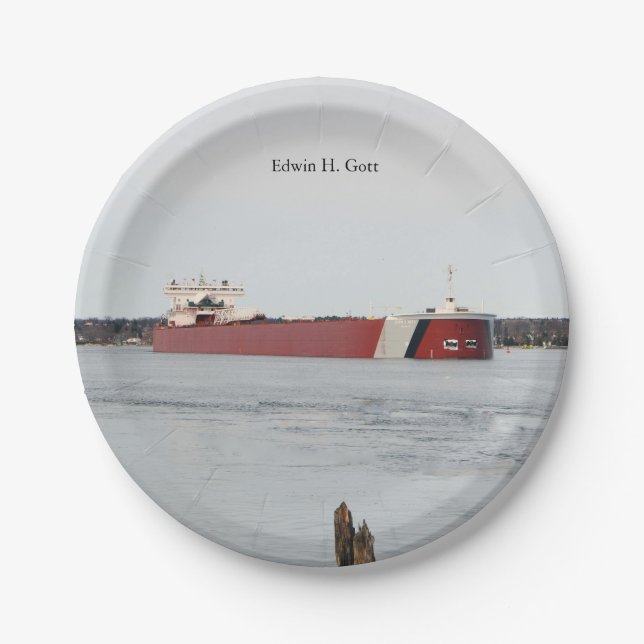 Assiettes En Carton Plaque de papier Edwin H. Gott (Devant)