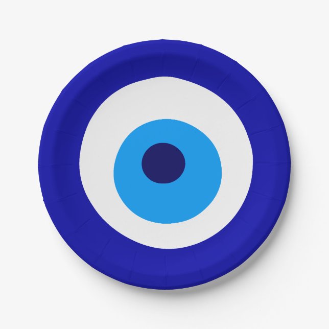 Assiettes En Carton Plaque de papier "Evil Eye" (Devant)