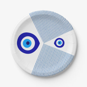 Assiettes En Carton Plaque de papier "Evil Eye"